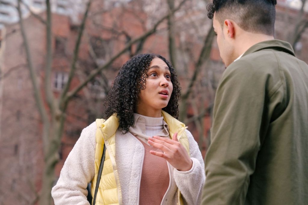 Woman in an abusive relationship
